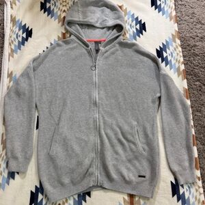 Sweaty Betty Women's Grey Oversized Full Zip Knit Hoodie S